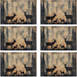 Rustic Deer Forest 12x18 Inch Placemats Set of 6 - Waterproof, Non-Slip & Washable Rustic Wildlife Moose Forest Animal Table Mats for Kitchen & Dining Table Placemats