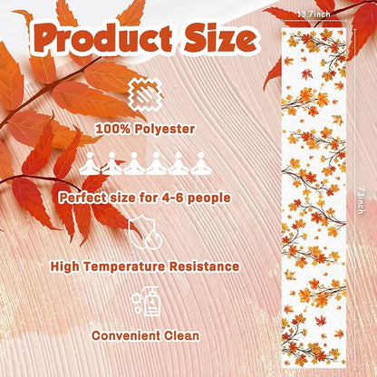 Fall Decor - Maple Leaf Table Runner | Autumn Decorations - Image 3