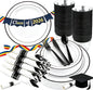 WELLIFE 350Pcs Black Plastic Dinnerware by WELLIFE