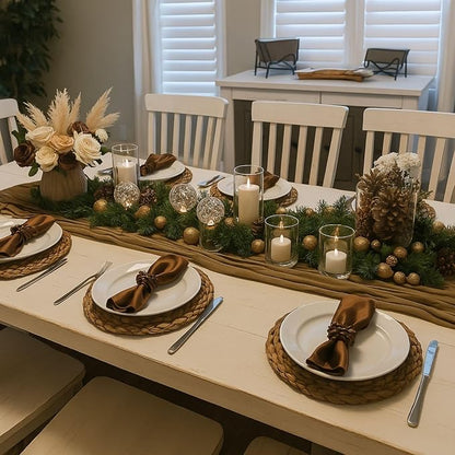 10FT Brown Cheesecloth Table Runner 120 Inch Rustic Boho Gauze Cheese Cloth - Image 6
