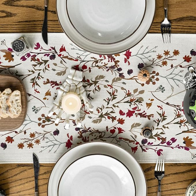 Artoid Mode 210 GSM Halloween Table Runner 13x72 Inch Home Party Decor | Weeds - Image 3