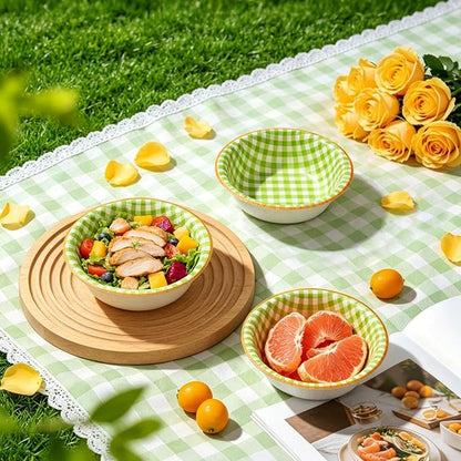 50 Pcs Small Paper Bowls, 8 oz Disposable Gingham Bowls, Soak Proof, Cut Proof - Image 6