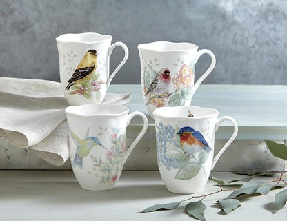 Lenox Coffee Mug Set, Butterfly Meadow Flutter 4-Piece Mugs, Service - Image 3