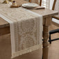 Coffee Mandala Linen Table Runner by UWWGKK
