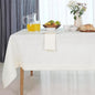 D'Moksha Homes Ivory Linen Tablecloth 60 x 144 Inch - 100% Pure Linen Table Cloth for Rectangle Tables - Machine Washable Tablecloth for Valentines, Spring, Easter