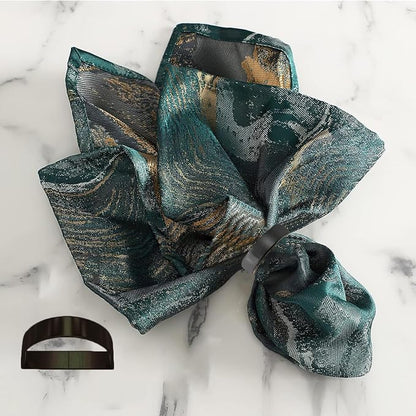8 Pcs Black Napkin Rings-Stainless Steel Napkin Rings | Metal Napkin Ring - Image 6