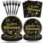 100 Pcs Happy Retirement Tableware Party Supplies Set, Serves 25 – Disposable by Merriva