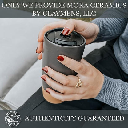 Mora Double Wall Ceramic Coffee Travel Mug - Image 8
