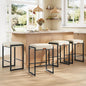 VASAGLE EKHO Collection - Bar Stools Set of 4, Counter Height Bar Stools, Synthetic Leather with Stitching, Mid-Century Modern Counter Stools, 26-Inch Tall, Kichen Home Bar Dining Room, Cream White