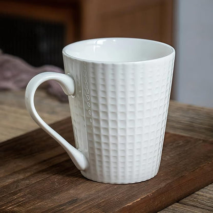 ONIGIRI Coffee Mugs Set of 4, Elegant Embossed Ceramic Coffee Cups, 300ml/10oz - Image 6