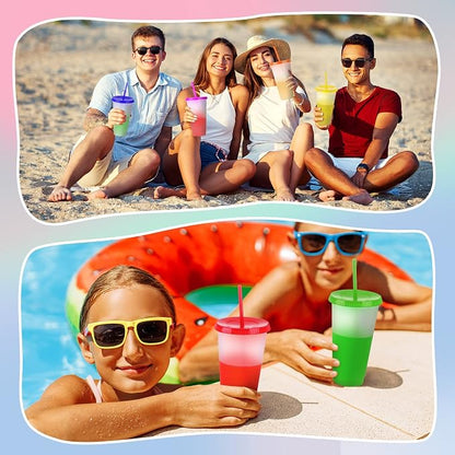 24 Pack Plastic Tumblers with Lids and Straw, Reusable Cups with Lids and - Image 7