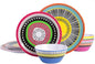 Gibson Home Almira Melamine Dinnerware, Assorted, Service for Four (12pcs)