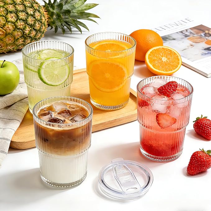 6 Pack 13oz Ripple Drinking Glasses - Image 5