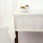 Solino Home Linen Tablecloth 60 x 108 Inch - Classic Hemstitch 100% Pure Linen Ivory Table Cloth for Rectangle Tables - Machine Washable Tablecloth for Spring, Easter