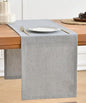 Wracra Linen Table Runner, Burlap Sliver Grey Table Runners 36 Inches Long | by Wracra