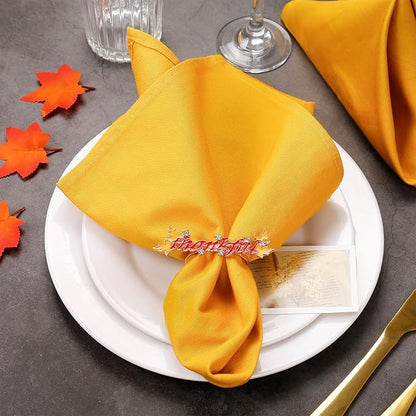 Thanksgiving Napkin Rings Set of 8, Thankful Napkin Rings - Image 4