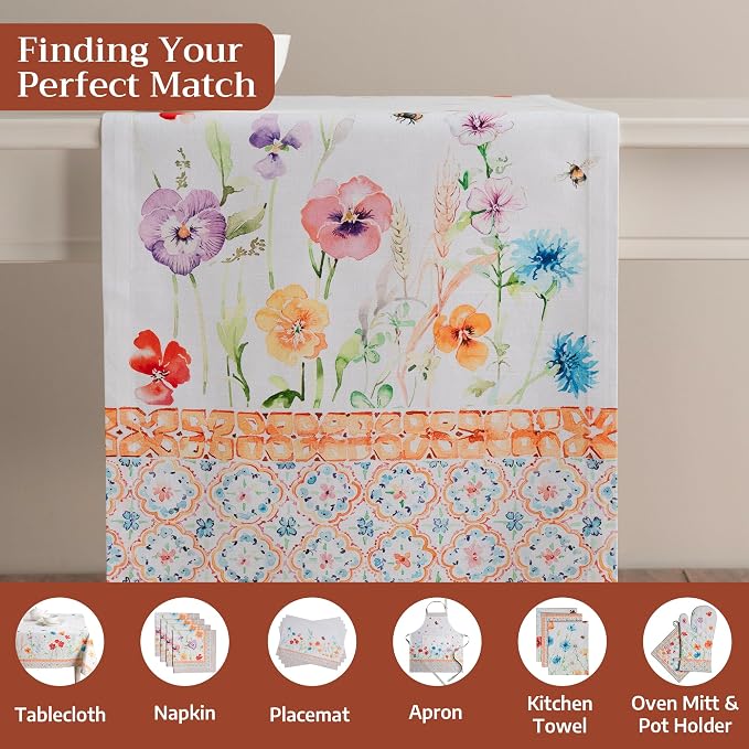 Maison d' Hermine Table Runner 100% Cotton 14.50" x 72" | Table Runners 72 - Image 4