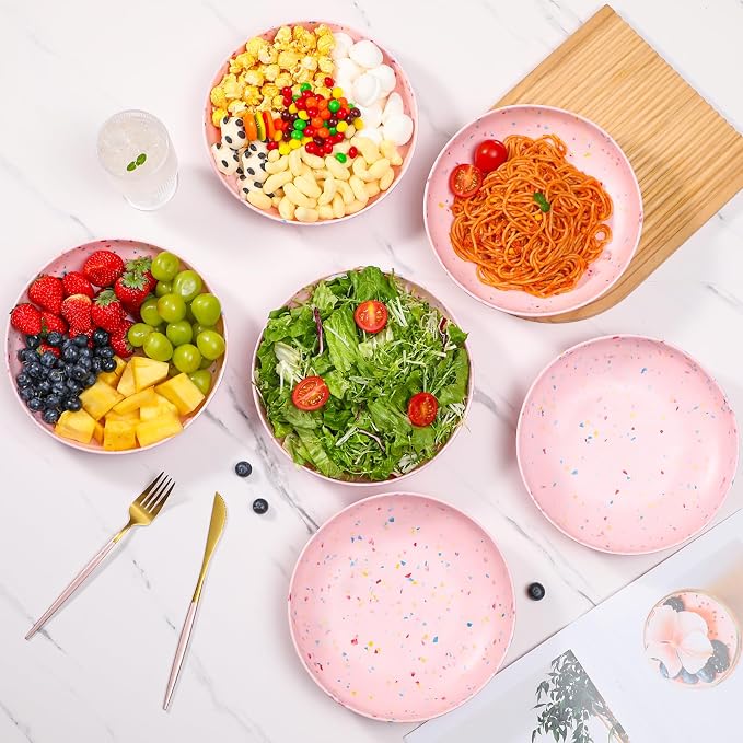 Melamine Bowls Set, 9” Large Pasta Bowl Salad Bowl, Lightweight Unbreakable - Image 4