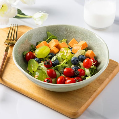 AmorArc Ceramic Cereal Bowls Set of 6, 24 oz Handmade Stoneware Bowls - Image 5