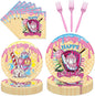 EUOYUFO 96Pcs Ice Cream Party Decorations Tableware Set Ice Cream Baseball Drip by EUOYUFO