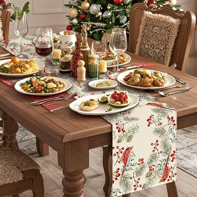 c Burlap Table Runner Seasonal Spring Fall Kitchen Dining Linen Table Decoration - Image 3