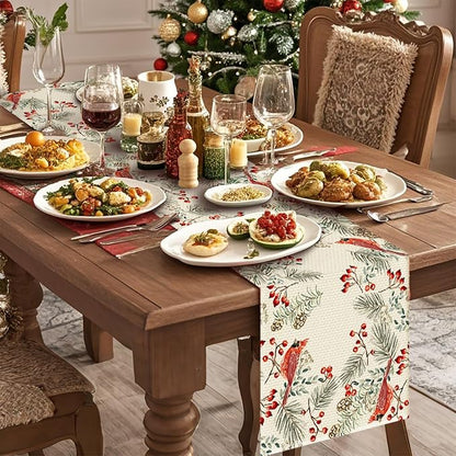 c Burlap Table Runner Seasonal Spring Fall Kitchen Dining Linen Table Decoration - Image 3
