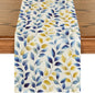 Artoid Mode Leaves 210 GSM Summer Table Runner, Seasonal Spring Kitchen Dining by ArtoidMode
