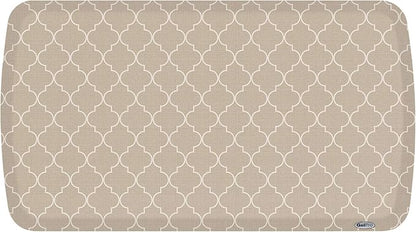 GelPro Elite Premier Anti-Fatigue Kitchen Comfort Floor Mat, 20x48”, Trellis Khaki Stain Resistant Surface with Therapeutic Gel and Energy-Return Foam for Health and Wellness