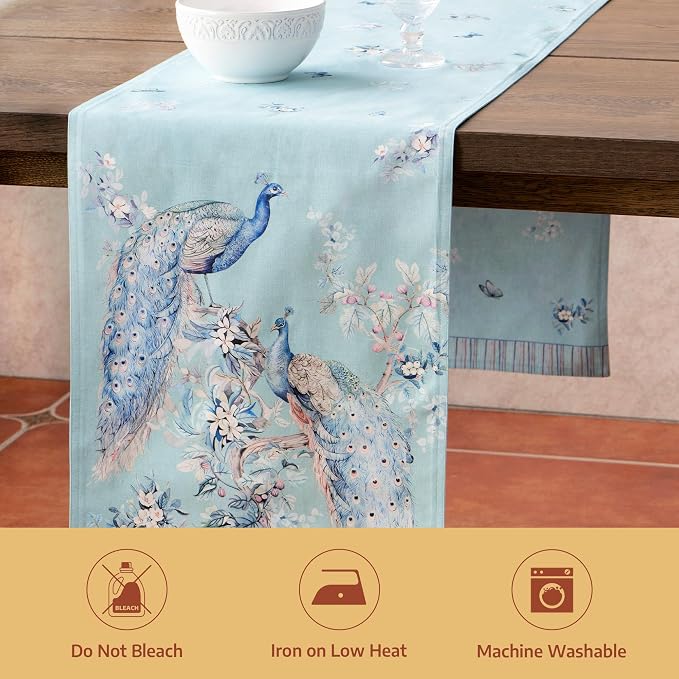 Maison d' Hermine Table Runner 100% Combed Cotton 14.5"x108" | Table Runners - Image 8