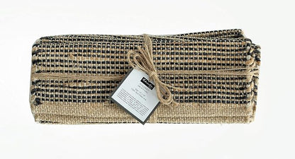 Natural Jute & Black Placemats, 13x19 Inch Dining Table Placemats - Image 8