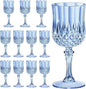 7OZ Plastic Wine Glasses, Reusable Vintage Goblets Unbreakable Drinking Glasses by Unknown