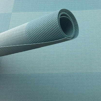 Gugrida Vinyl Blue Placemats Heat Resistant Dining Table Mats Non-Slip Washable Place Mats Set of 6 （Blue）