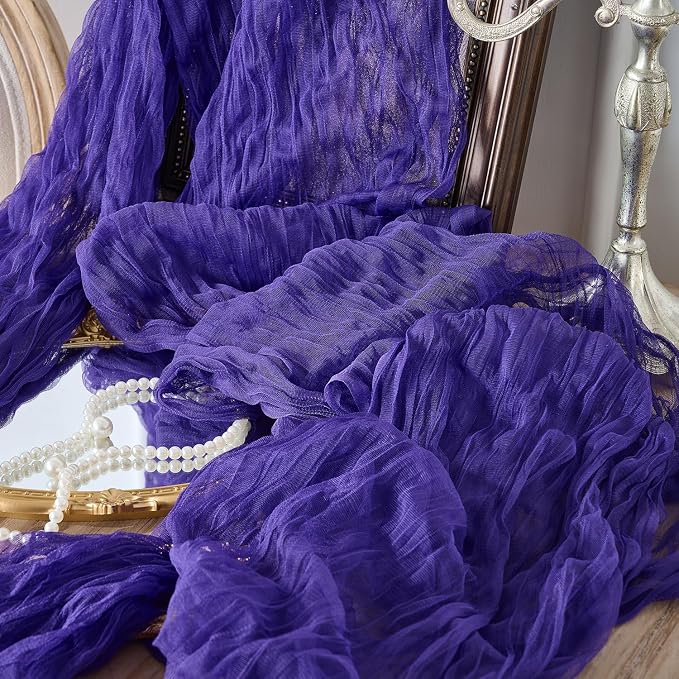 12 Pack Purple Cheesecloth Table Runners, 120 Inch 10Ft Gauze Table Runner - Image 7