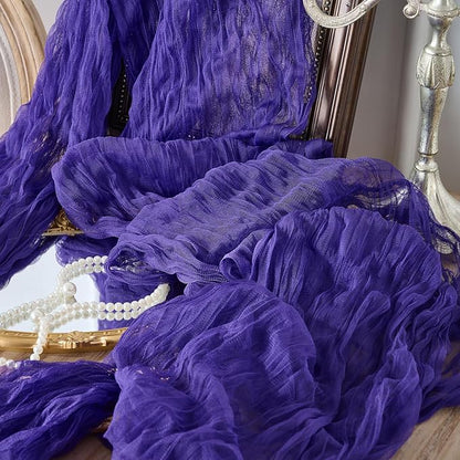12 Pack Purple Cheesecloth Table Runners, 120 Inch 10Ft Gauze Table Runner - Image 7