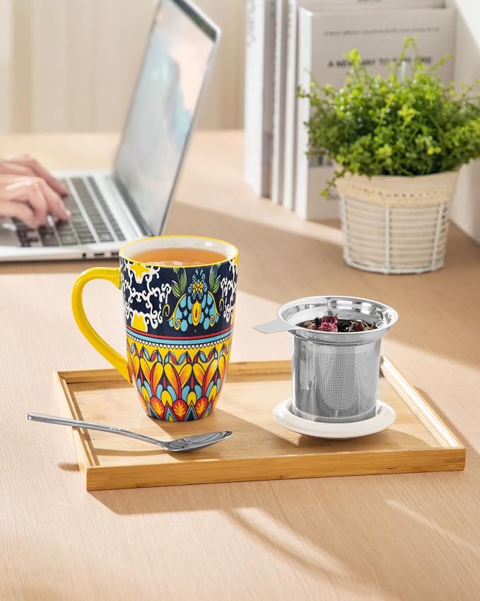 vancasso 18 Oz Tea Infuser Mug - Image 6