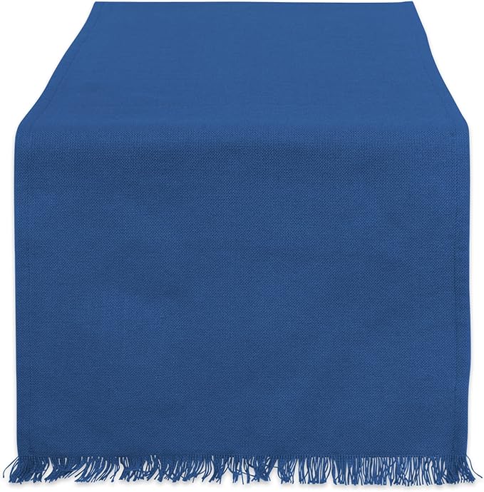 DII Everyday Collection, Fringed Solid Tabletop, Table Runner by DII
