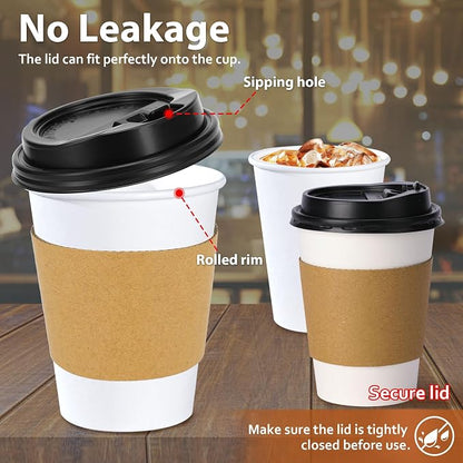 Clawsoff 500 Pack 12 oz Disposable Coffee Cups - Image 3