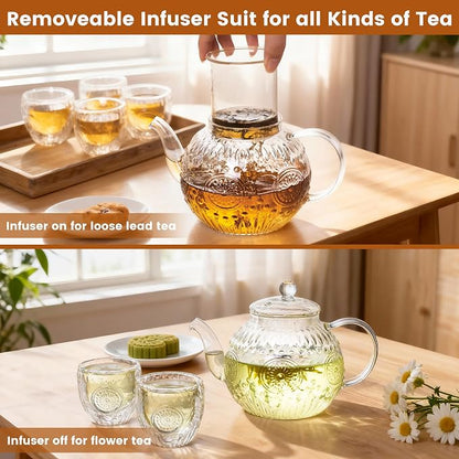 Bandesun Vintage Glass Teapot Set - Image 5