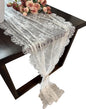 5 Pcs White Lace Table Runner 30 x 120 Inch Vintage Rustic Table Runner by Unknown
