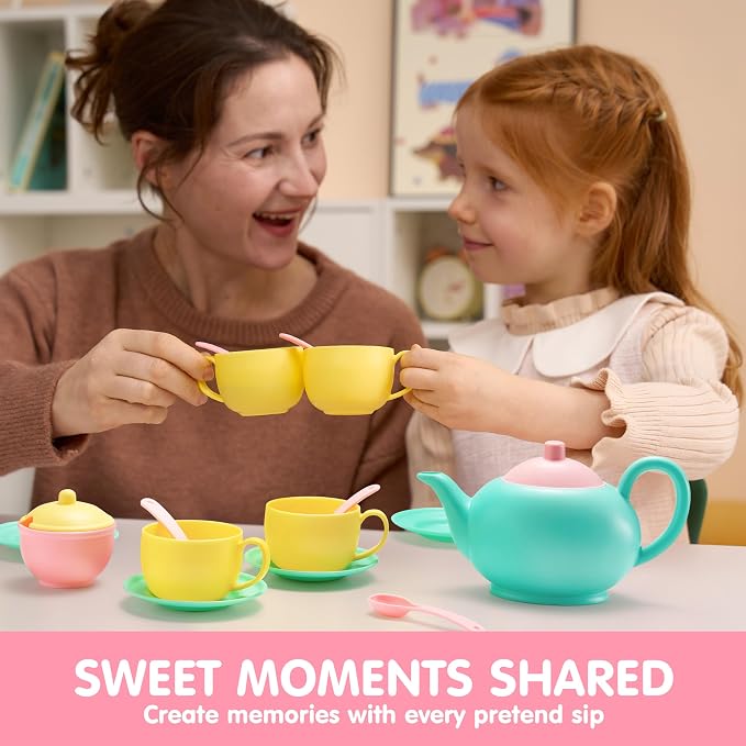 JOYIN 18PCS Pretend Tea Party Set Play Food Accessories BPA Free, Phthalates - Image 6
