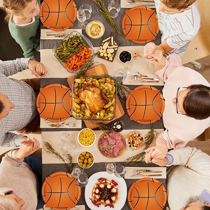40 Pcs Basketball Plates and Napkins Party Tableware Set, Serves 20 | - Image 7