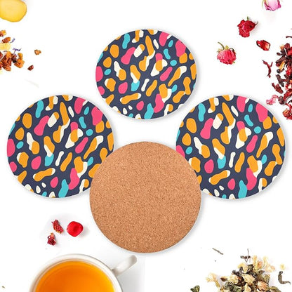 Modern Leopard Pattern 4 Pcs Aesthetic Drink Coasters Heat Resistant - Image 6