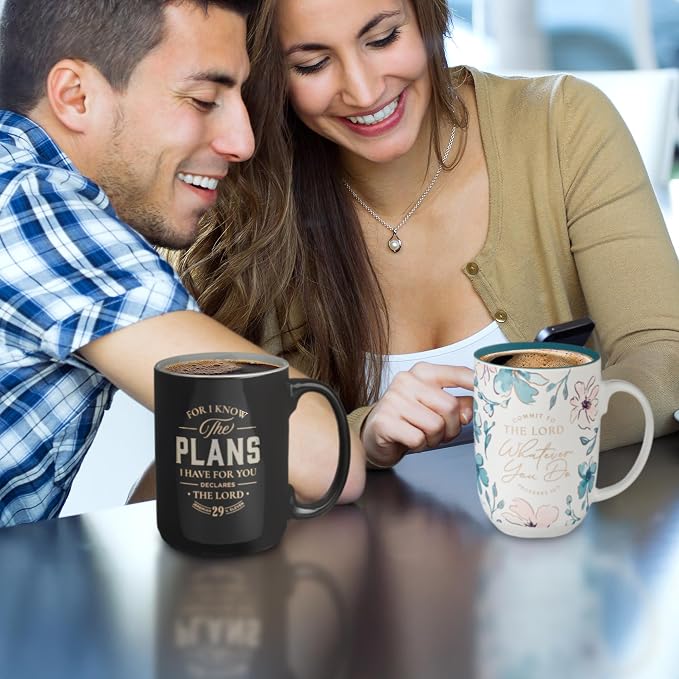 Christian Art Gifts Large Inspirational Scripture Ceramic Coffee & Tea Mug - Image 5