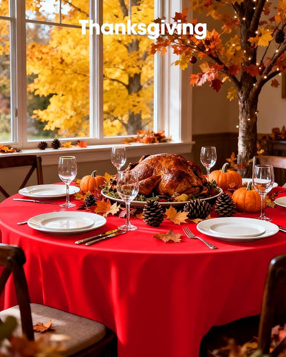 Pureegg Plastic Table Cloth Disposable 12 Pack, Valentines Day, Thanksgiving - Image 9
