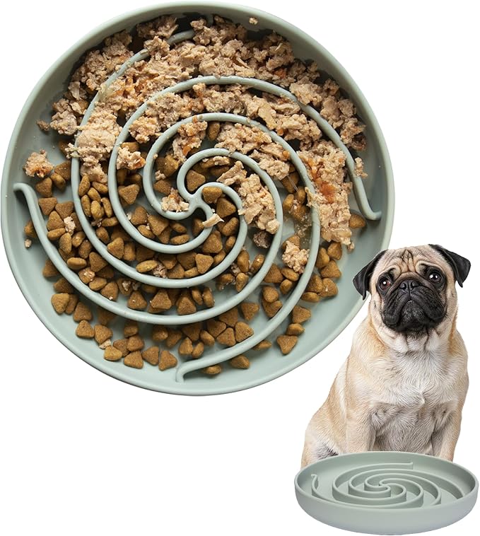 Bifeaw Slow Feeder Dog Bowls, Dishwasher Microwave Safe Silicone Puppy Puzzle by Bifeaw