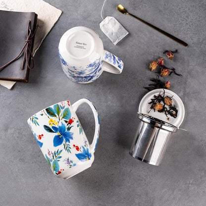 AmorArc Tea Cup With Infuser and Lid, 18oz Loose Leaf Tea Mug With Steeper | - Image 5