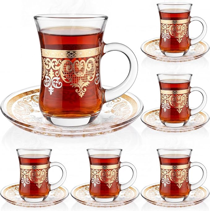 Geetery 6 Set Turkish Tea Glasses by Geetery