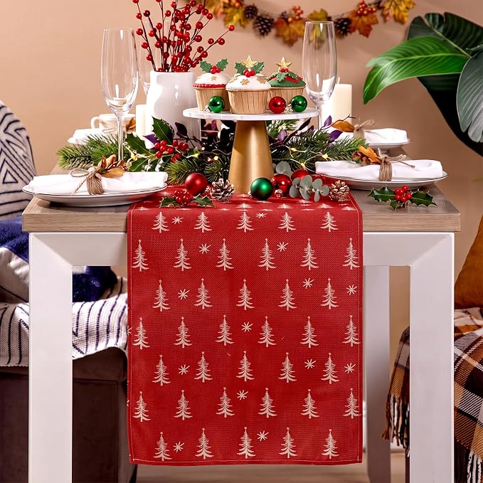 Gilprop 3 Pcs Holiday Table Runners Seasonal Tablecloth, 13x72 Inch | Farmhouse - Image 4