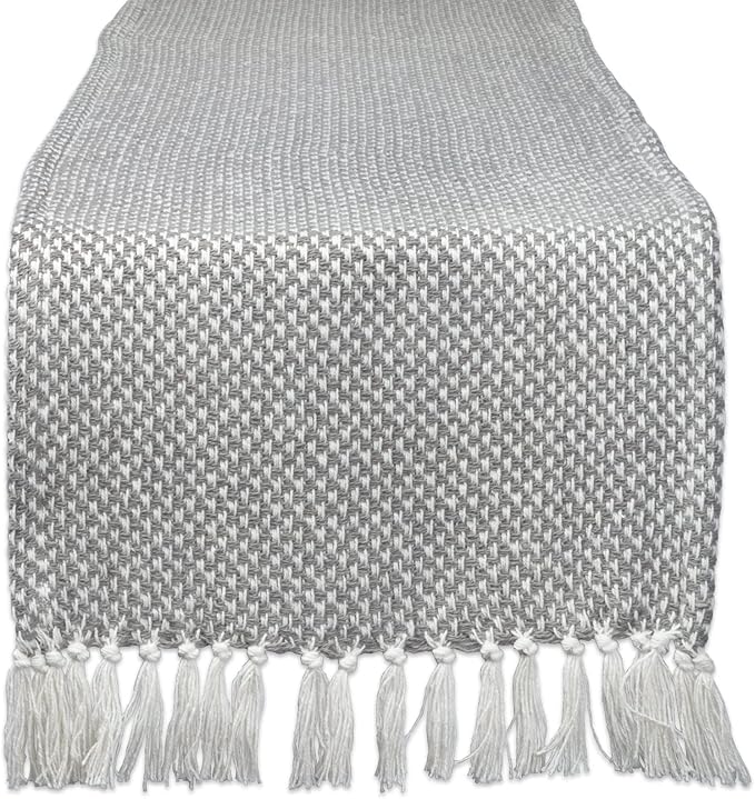 DII Woven Basics Collection 100% Cotton Knit Table Runner by DII