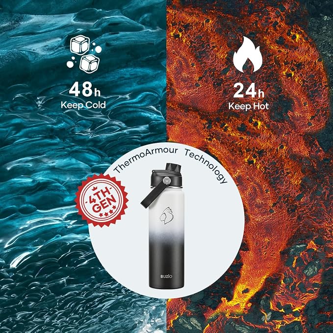 BUZIO 24 oz Insulated Stainless Steel Water Bottle - Image 2